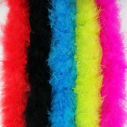 Boa de plumas de marabú completa y esponjosa, colores pastel modernos,  paquete variado de 2 longitudes de yarda, 5 piezas